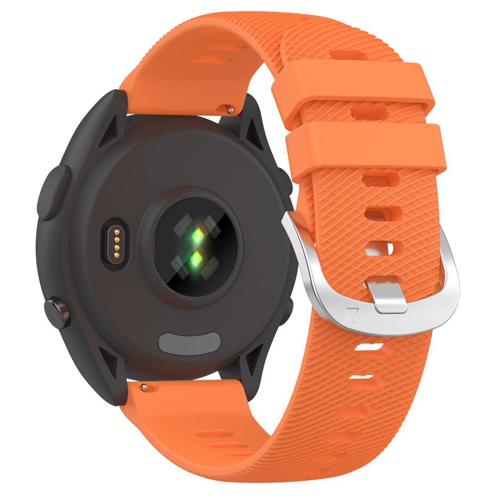 Stilfuld Silikone Rem passer til Garmin Forerunner 256S - Orange#serie_4