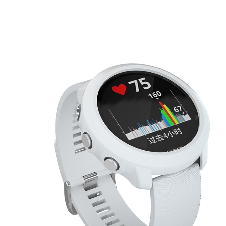 Rigtigt hårdfør Garmin Forerunner 645 Silikone Rem - Hvid#serie_2