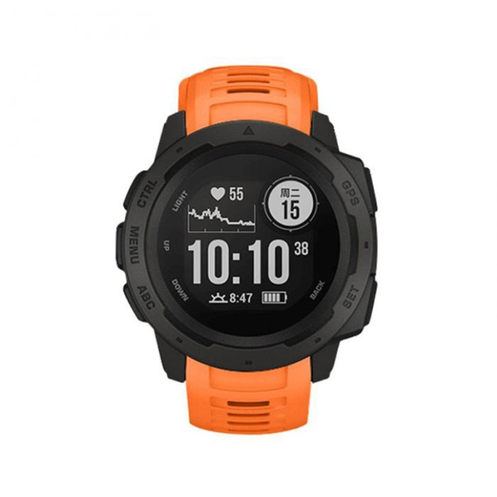 Super sejt Garmin Instinct Silikone Rem - Orange#serie_4