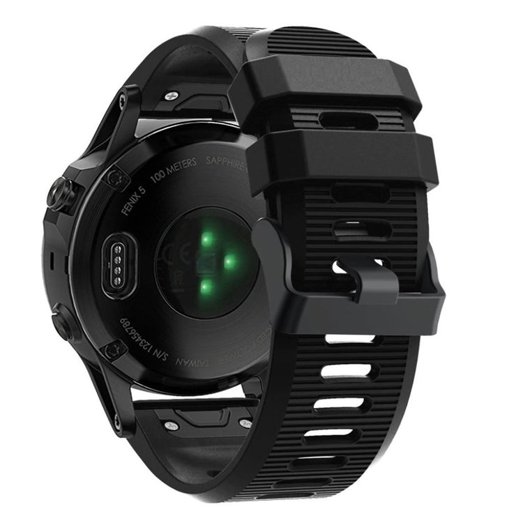 Super godt Garmin Fenix 5X Plus Silikone Rem - Sort#serie_1