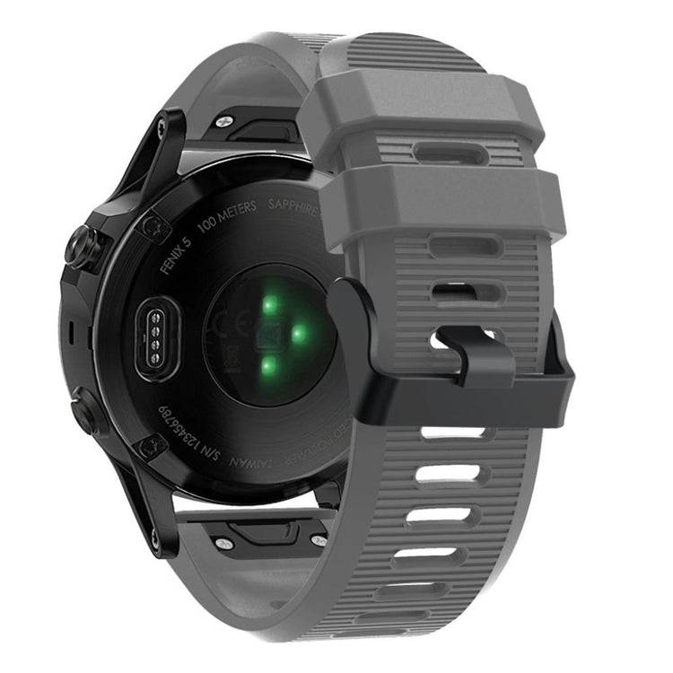 Super godt Garmin Fenix 5X Plus Silikone Rem - Sølv#serie_3