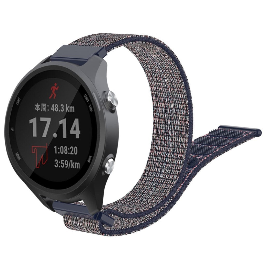 Helt vildt nydelig Garmin Forerunner 245 Nylon Rem - Blå#serie_9