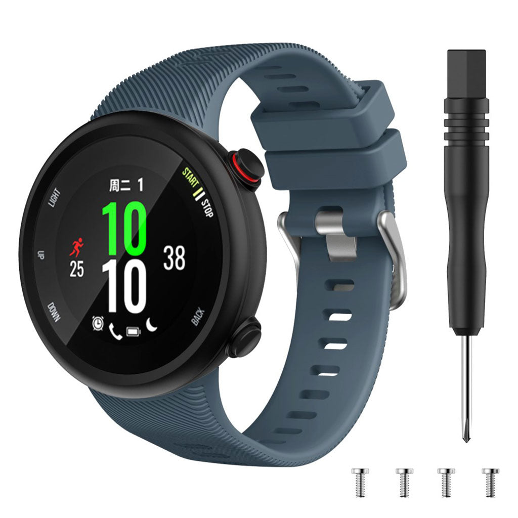 Helt vildt godt Garmin Forerunner 45S Silikone Rem - Sølv#serie_14