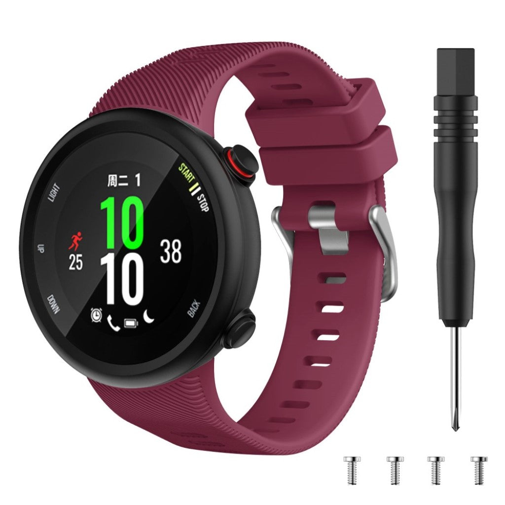 Helt vildt godt Garmin Forerunner 45S Silikone Rem - Rød#serie_5