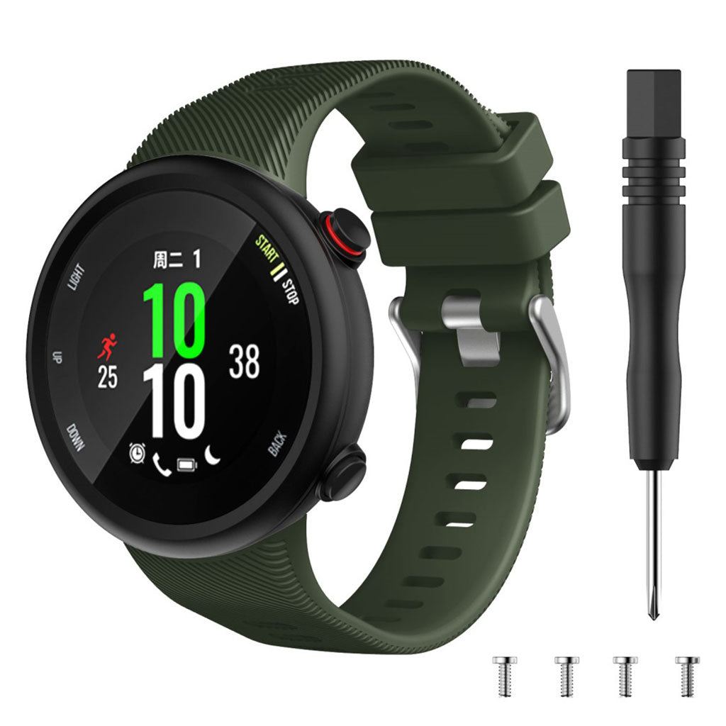 Helt vildt godt Garmin Forerunner 45S Silikone Rem - Grøn#serie_9