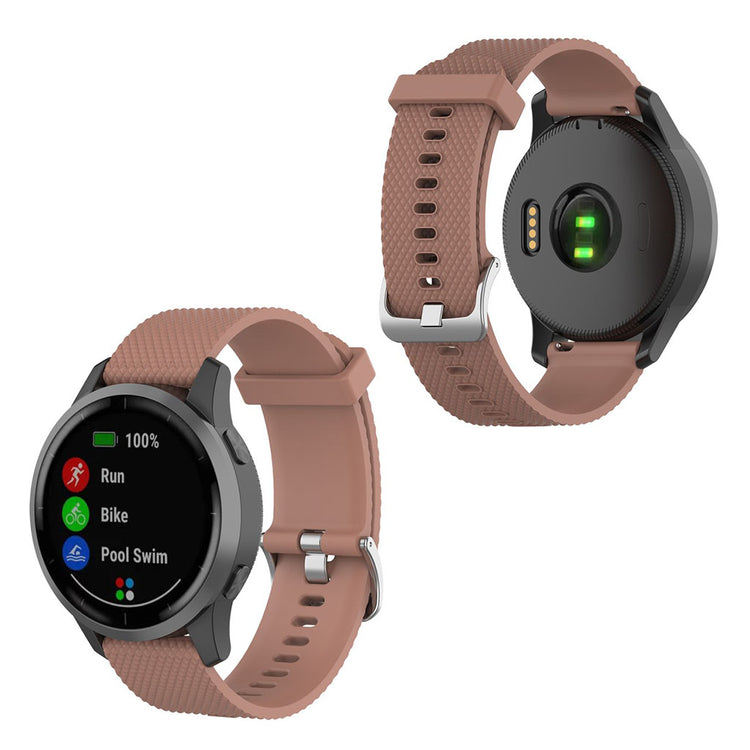 Meget cool Garmin Vivoactive 4 Silikone Rem - Brun#serie_10