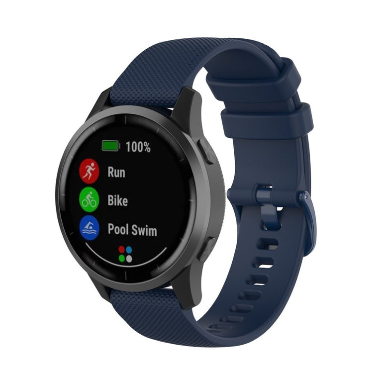 Mega nydelig Garmin Vivoactive 4 Silikone Rem - Blå#serie_10