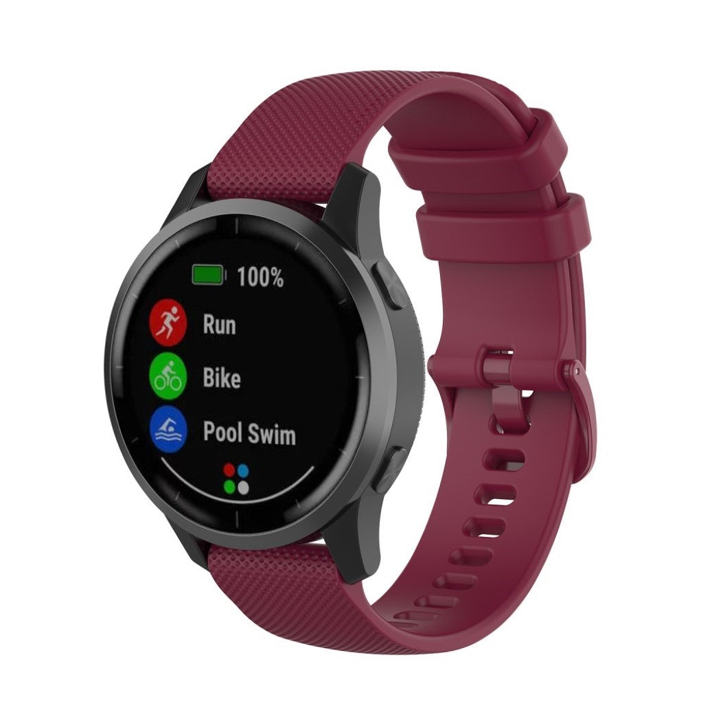 Mega nydelig Garmin Vivoactive 4 Silikone Rem - Rød#serie_4