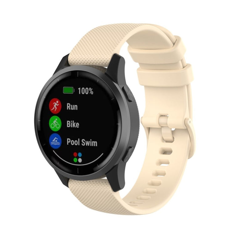 Mega nydelig Garmin Vivoactive 4 Silikone Rem - Beige#serie_6