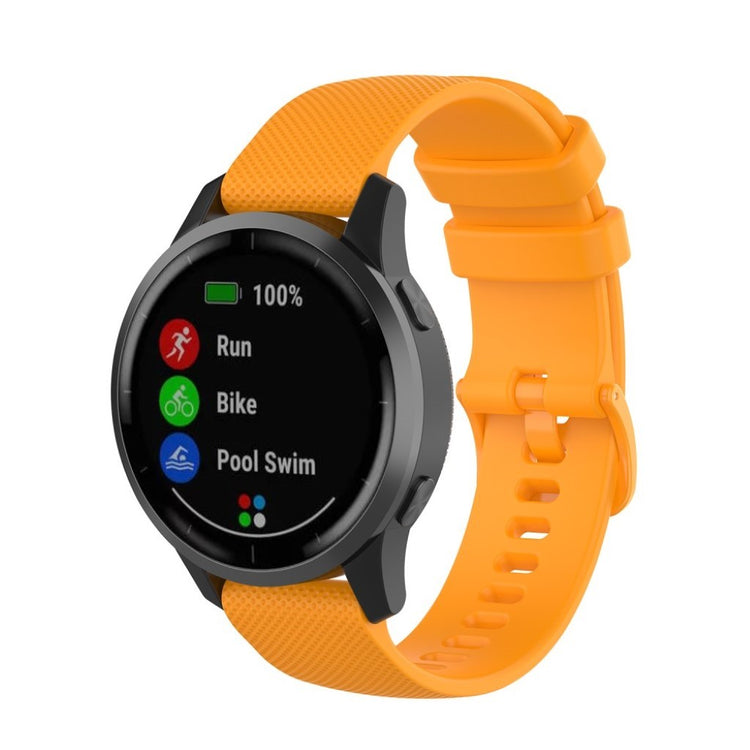 Mega nydelig Garmin Vivoactive 4 Silikone Rem - Gul#serie_7