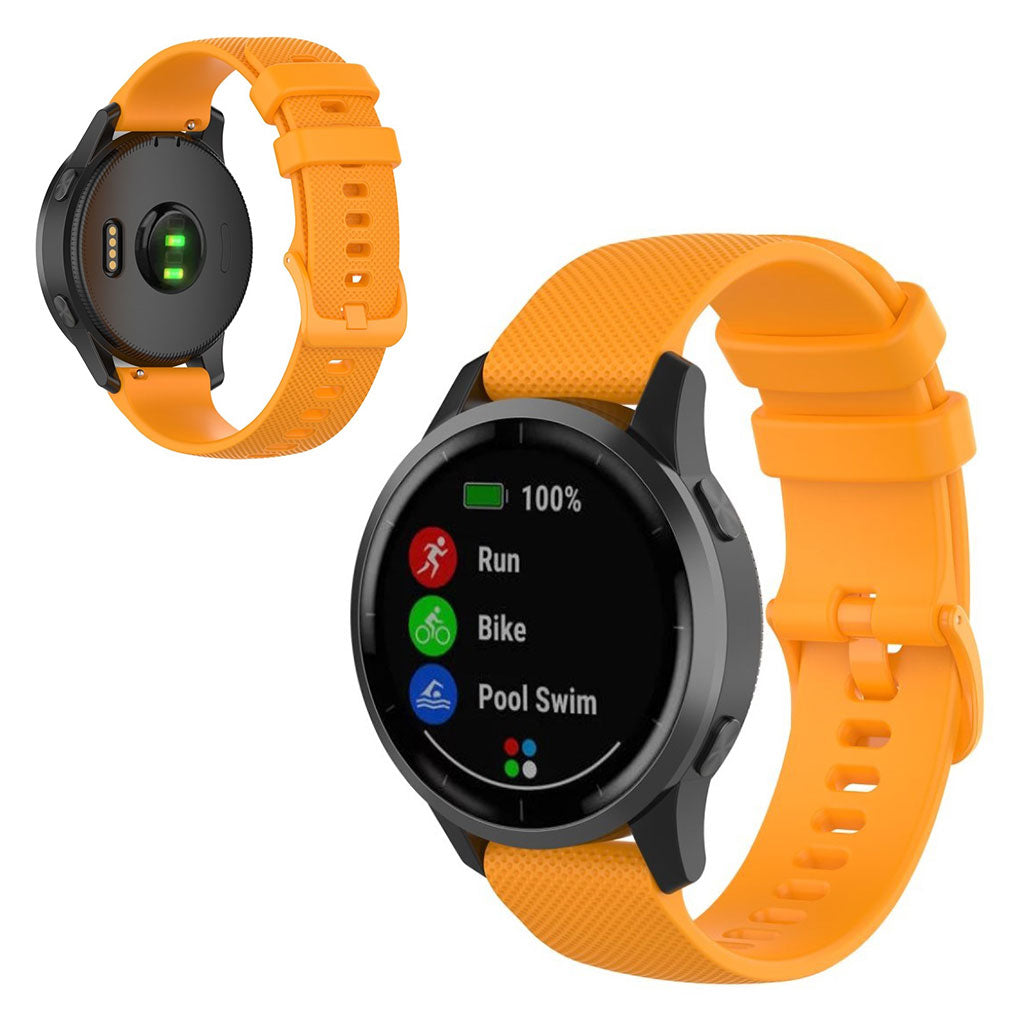 Mega nydelig Garmin Vivoactive 4 Silikone Rem - Gul#serie_7