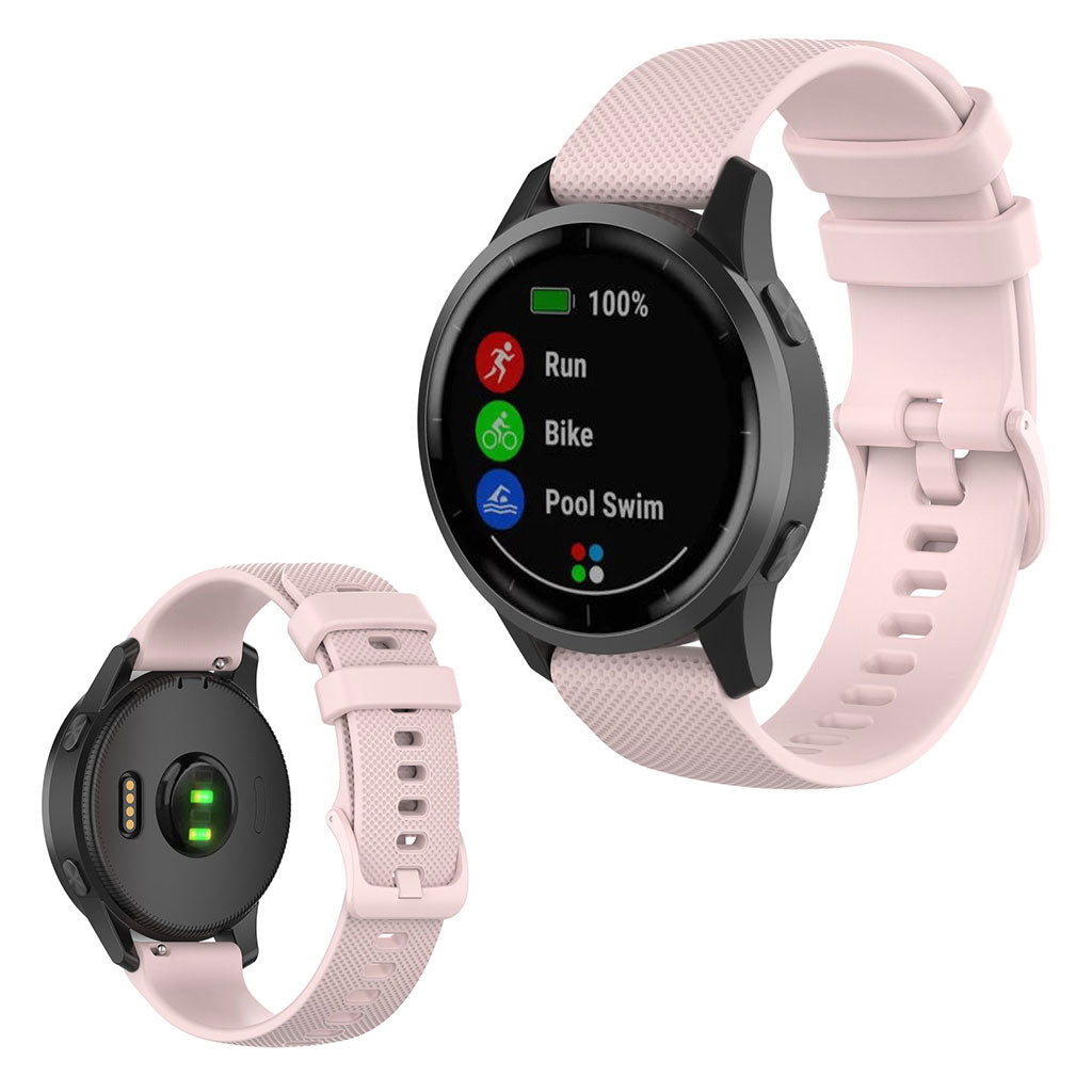 Kønt Garmin Vivoactive 4 Silikone Rem - Pink#serie_5