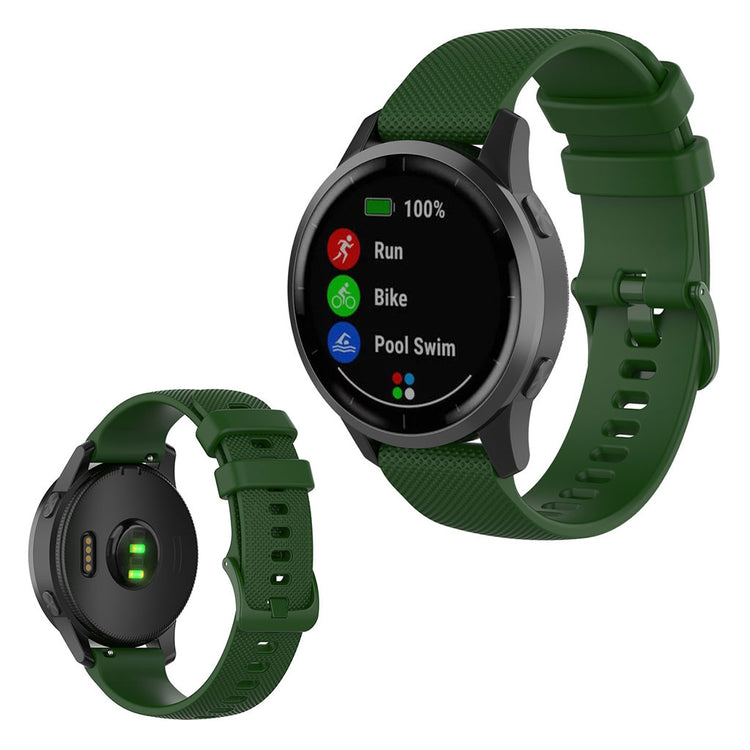 Kønt Garmin Vivoactive 4 Silikone Rem - Grøn#serie_8