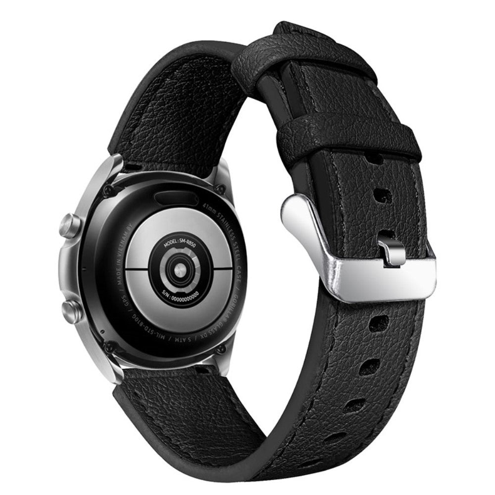 Flot Garmin Vivoactive 4 Ægte læder Rem - Sort#serie_5