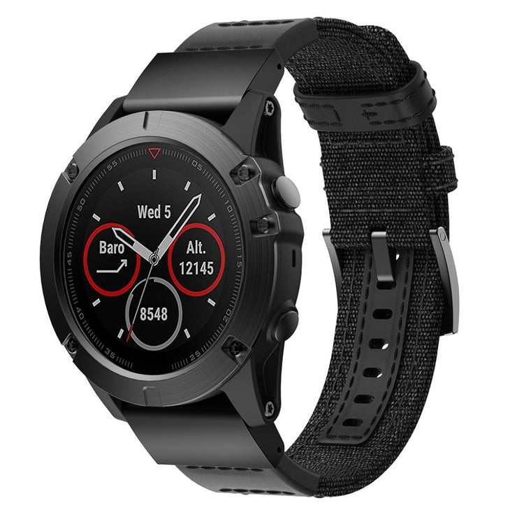 Udsøgt Universal Garmin Nylon Rem - Sort#serie_1