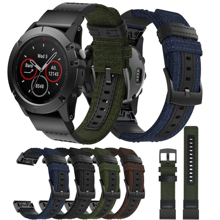 Udsøgt Universal Garmin Nylon Rem - Sort#serie_1