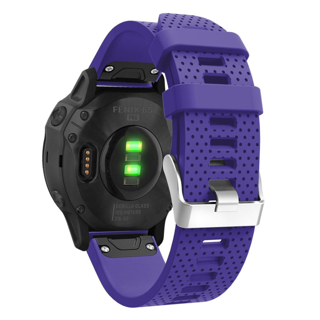 Helt vildt nydelig Garmin Fenix 6S Silikone Rem - Lilla#serie_12