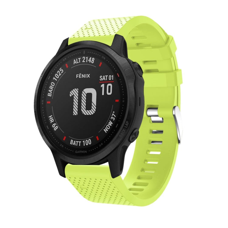 Helt vildt nydelig Garmin Fenix 6S Silikone Rem - Grøn#serie_7