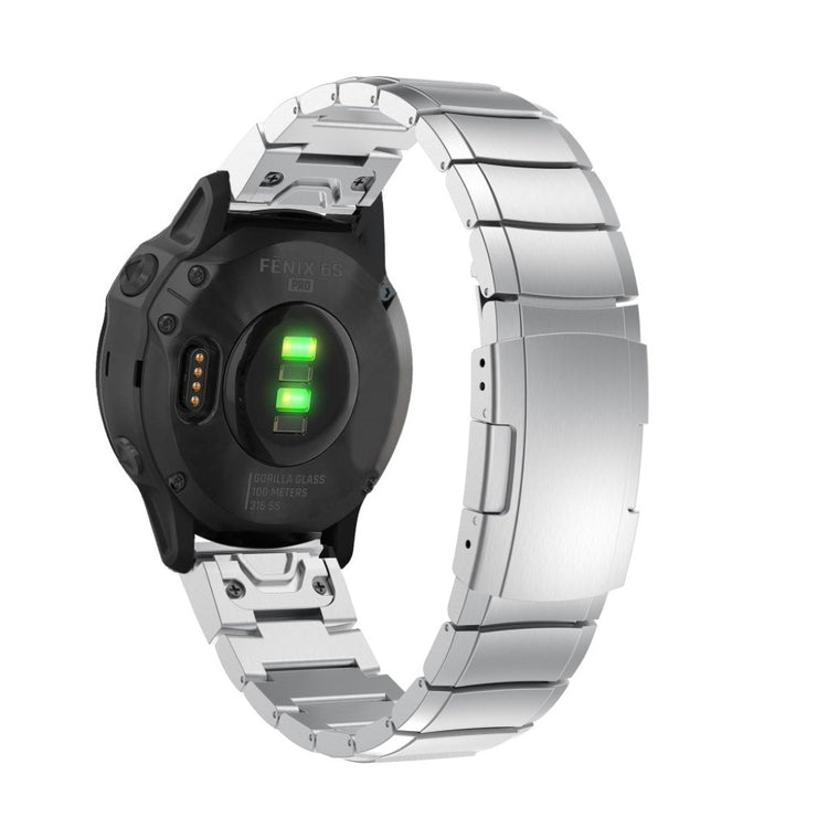 Rigtigt skøn Garmin Fenix 6S Metal Rem - Sølv#serie_4