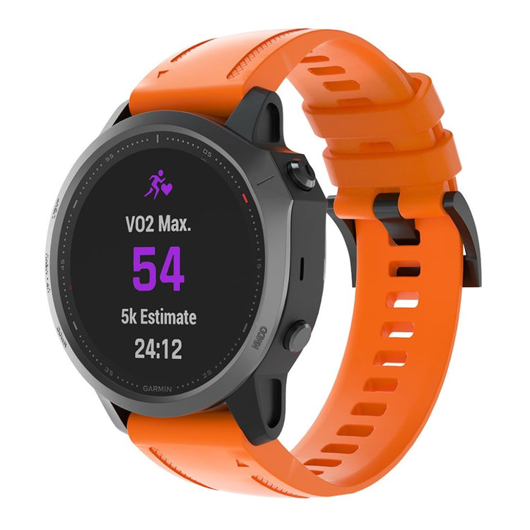 Smuk Garmin Fenix 6S Silikone Rem - Orange#serie_5