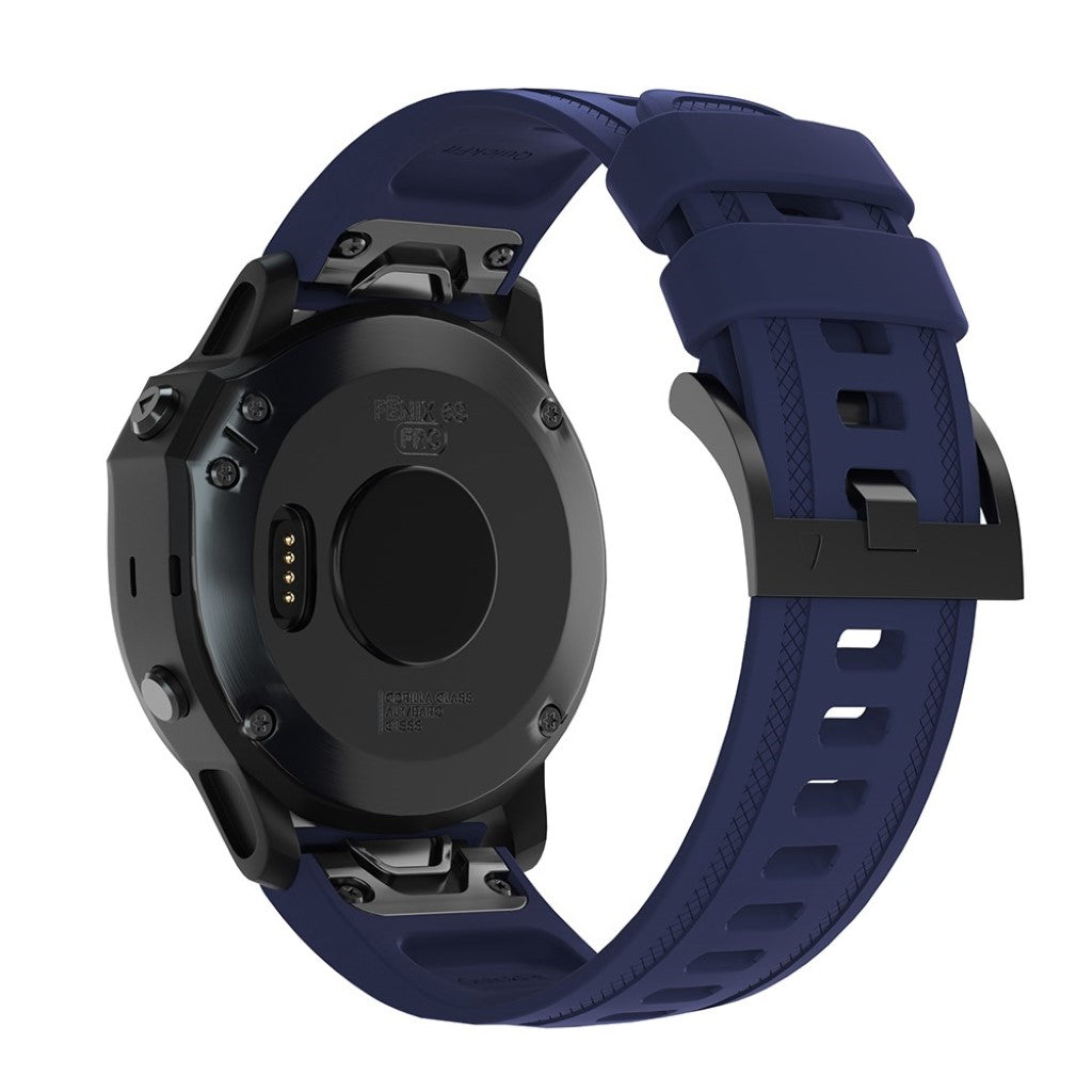 Smuk Garmin Fenix 6S Silikone Rem - Blå#serie_9