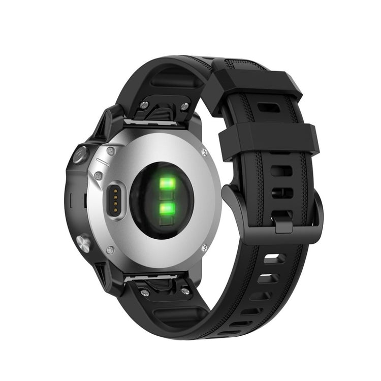 Rigtigt sejt Garmin Fenix 6S Silikone Rem - Sort#serie_1