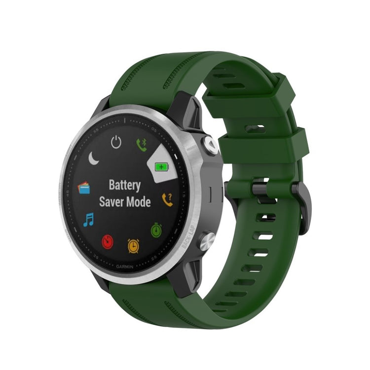 Rigtigt sejt Garmin Fenix 6S Silikone Rem - Grøn#serie_8