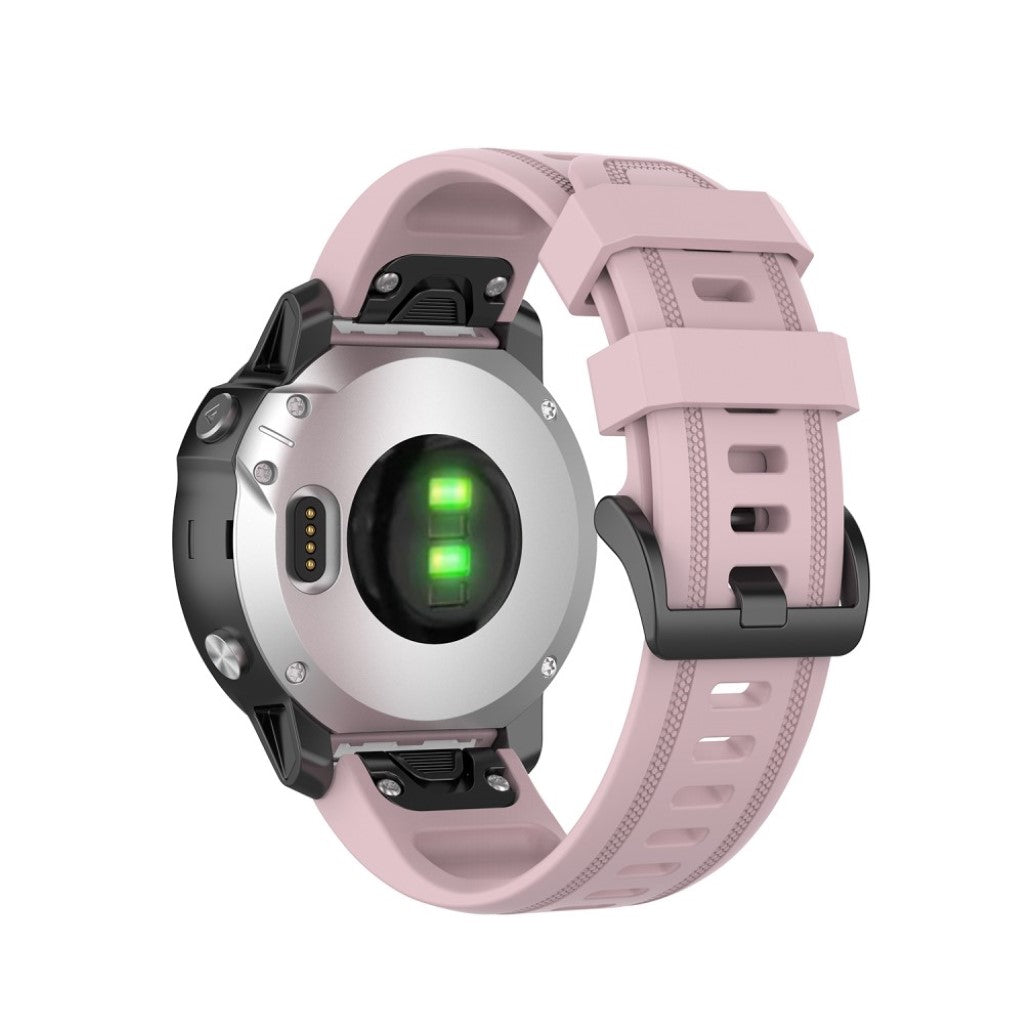 Rigtigt sejt Garmin Fenix 6S Silikone Rem - Pink#serie_9