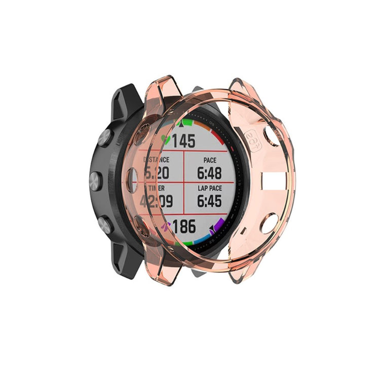 Garmin Fenix 6S / Garmin Fenix 6S Pro Gennemsigtig Silikone Bumper  - Pink#serie_4