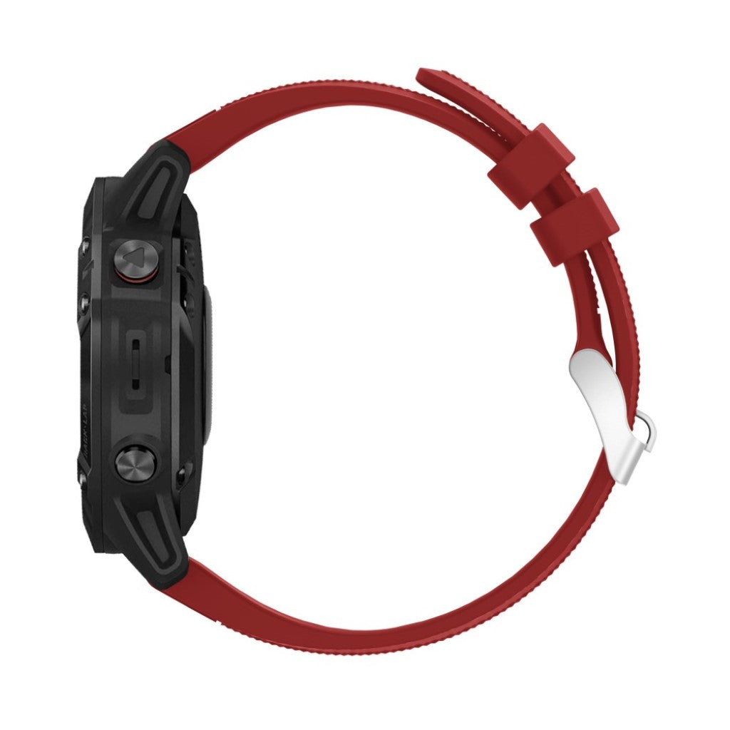 Meget fed Garmin Fenix 6 Silikone Rem - Rød#serie_4