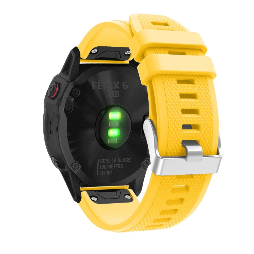 Meget fed Garmin Fenix 6 Silikone Rem - Gul#serie_6