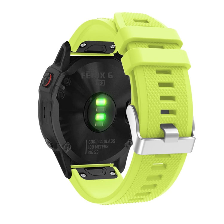 Meget fed Garmin Fenix 6 Silikone Rem - Grøn#serie_7