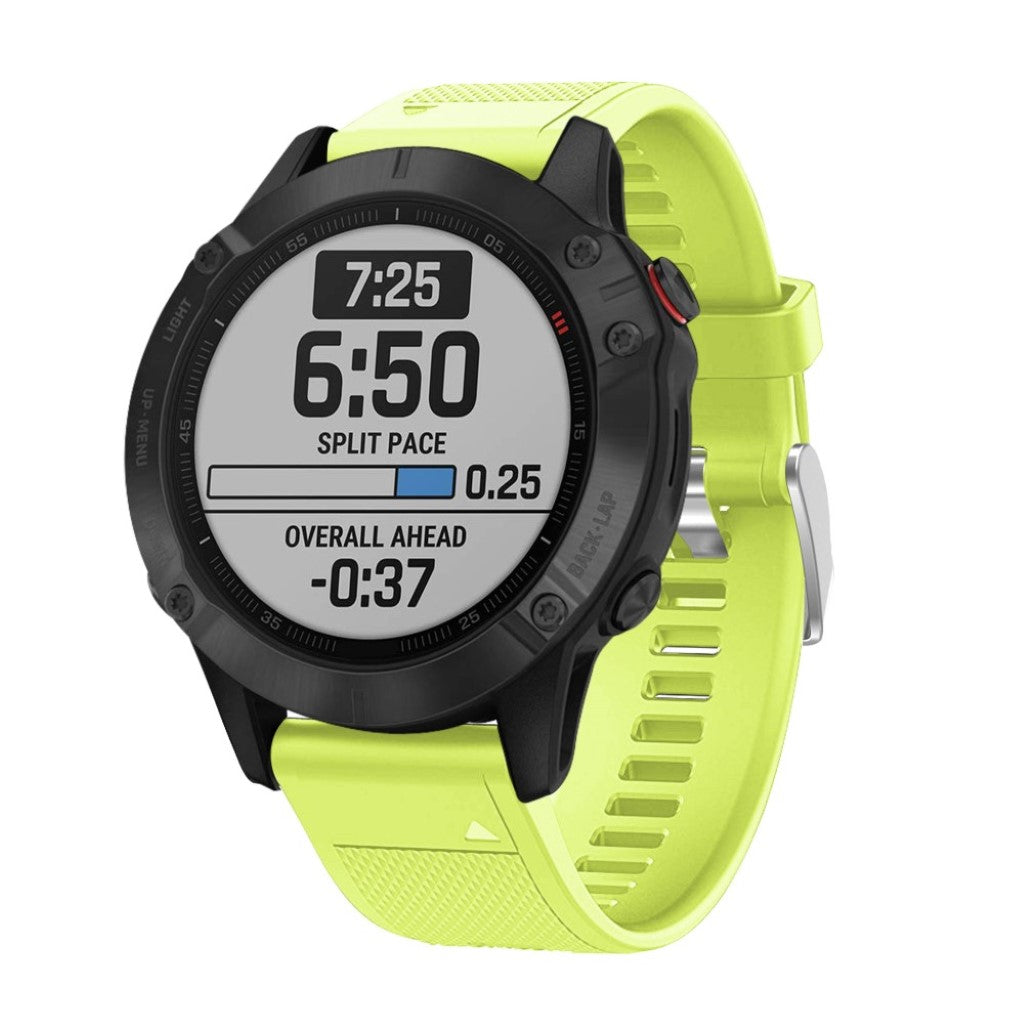 Meget fed Garmin Fenix 6 Silikone Rem - Grøn#serie_7