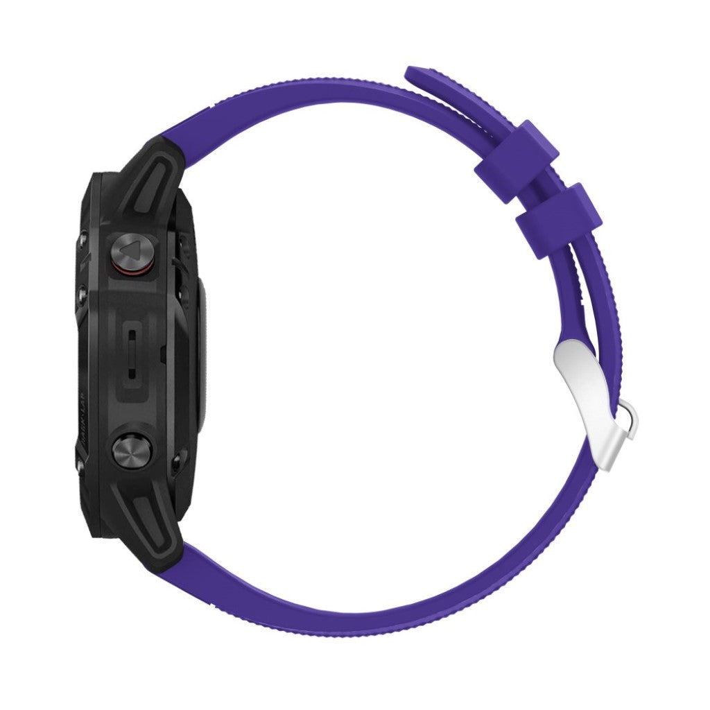 Vildt pænt Garmin Fenix 6 Silikone Rem - Lilla#serie_3