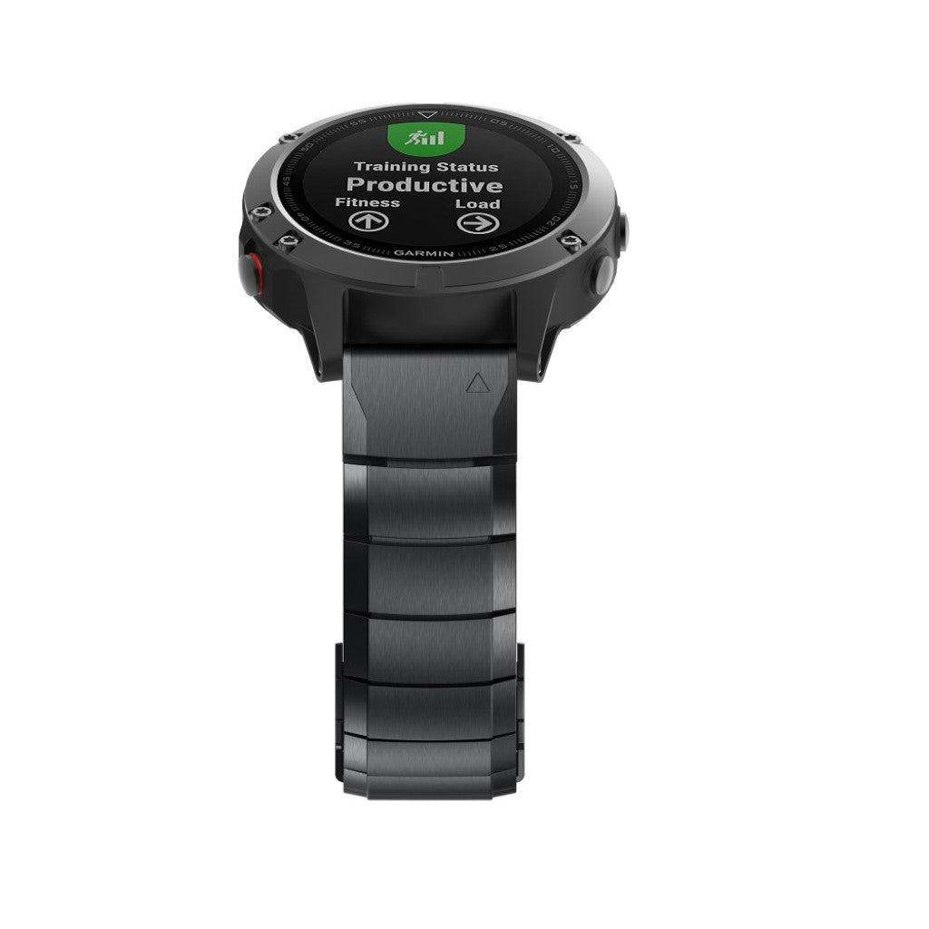 Elegant Garmin Fenix 6 Metal Rem - Sort#serie_1