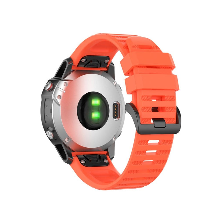 Mega kønt Garmin Fenix 6 Silikone Rem - Orange#serie_12