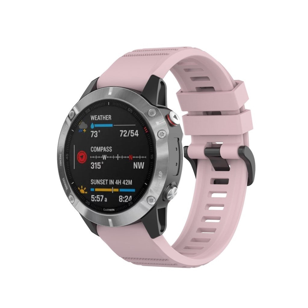 Mega kønt Garmin Fenix 6 Silikone Rem - Pink#serie_9