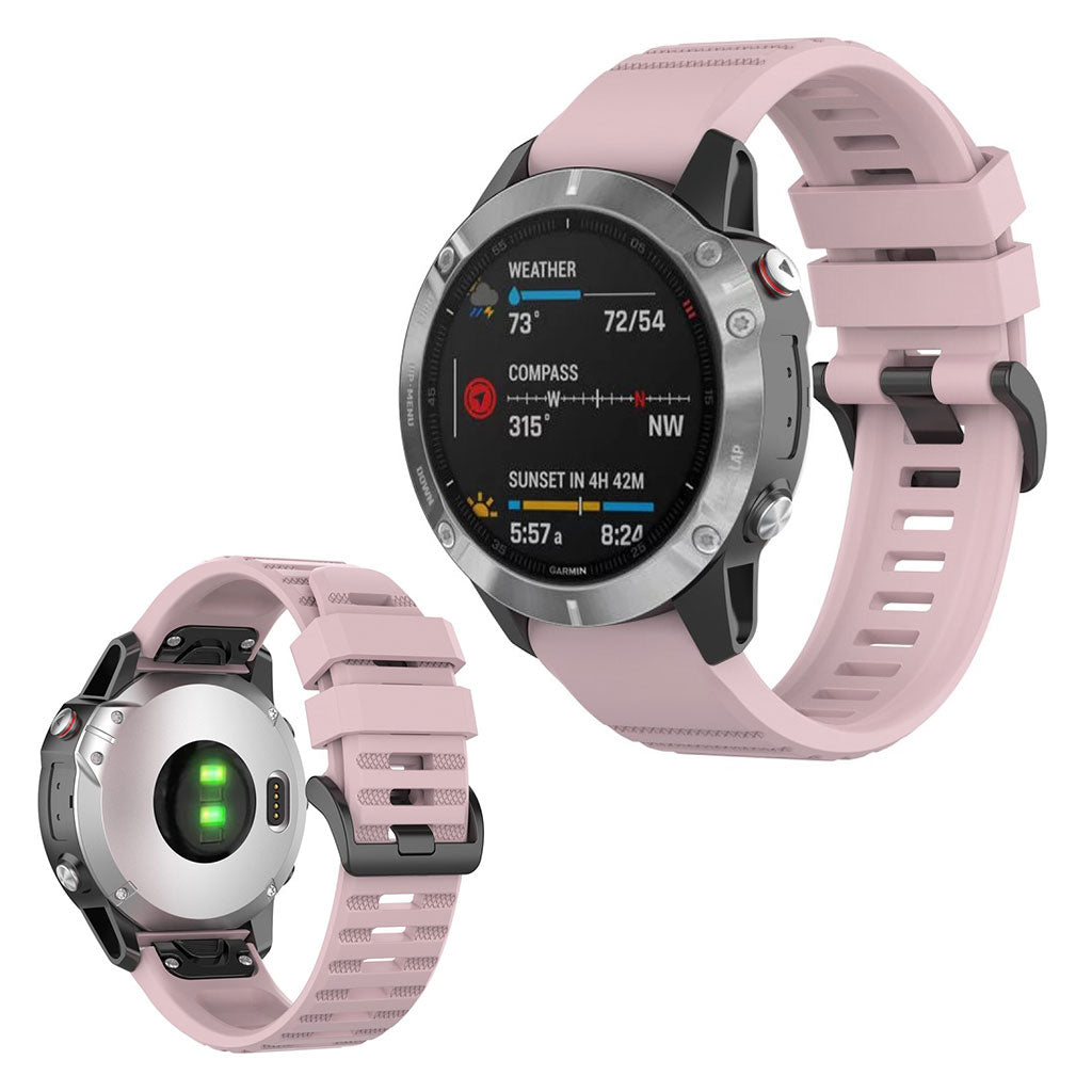 Mega kønt Garmin Fenix 6 Silikone Rem - Pink#serie_9