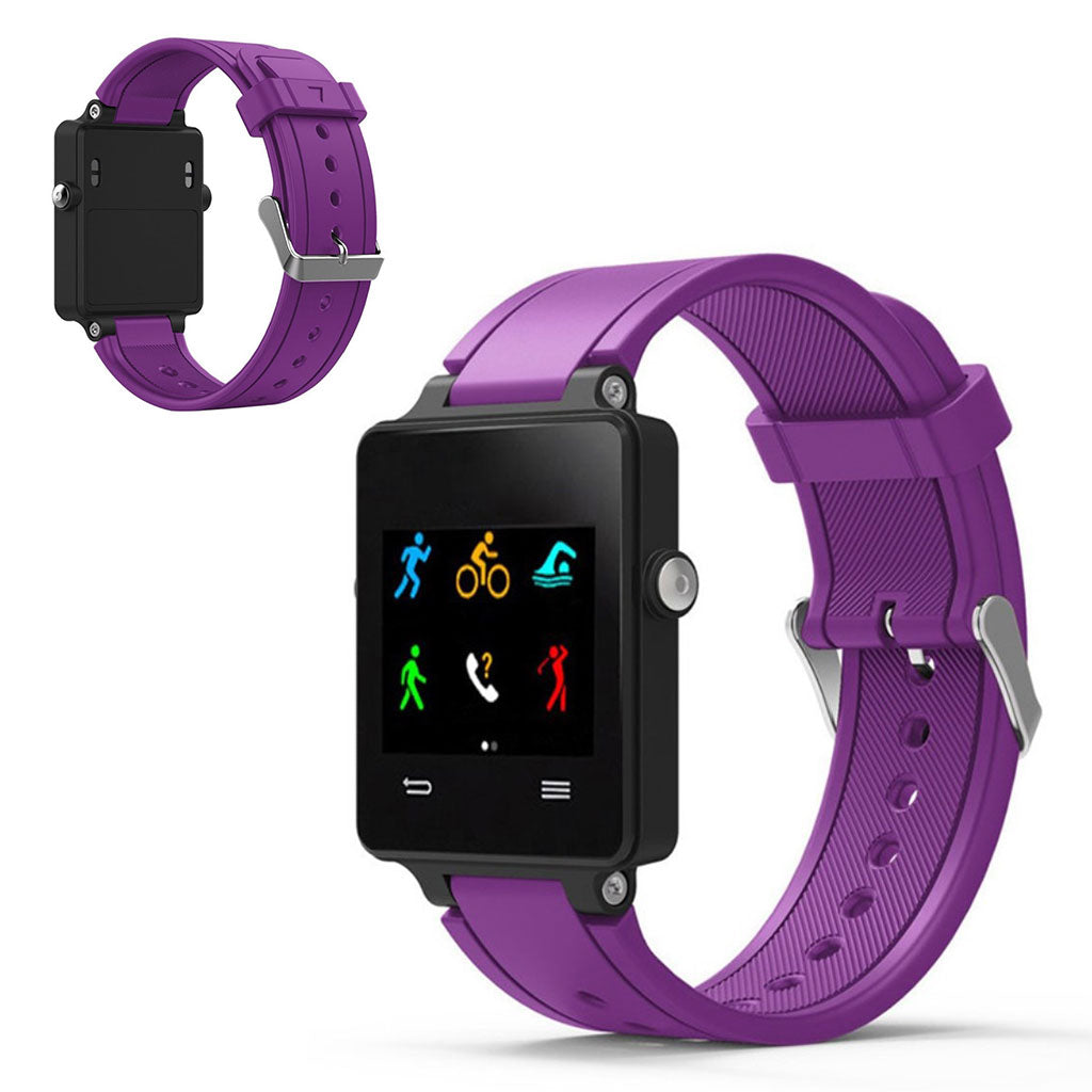 Vildt fed Garmin Vivoactive Acetate Silikone Rem - Lilla#serie_8