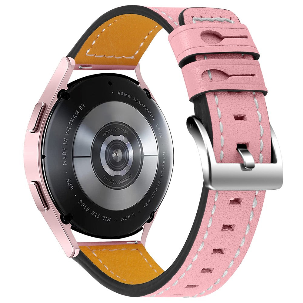 Helt vildt elegant Garmin Vivomove Luxe Ægte læder Rem - Pink#serie_3