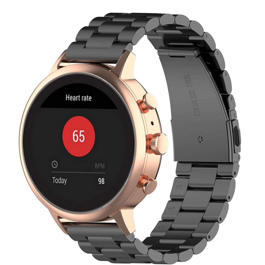 Rigtigt cool Garmin Vivoactive 4S Metal Rem - Sort#serie_1