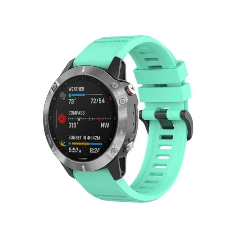 Meget smuk Garmin Fenix 6X Pro Silikone Rem - Grøn#serie_10