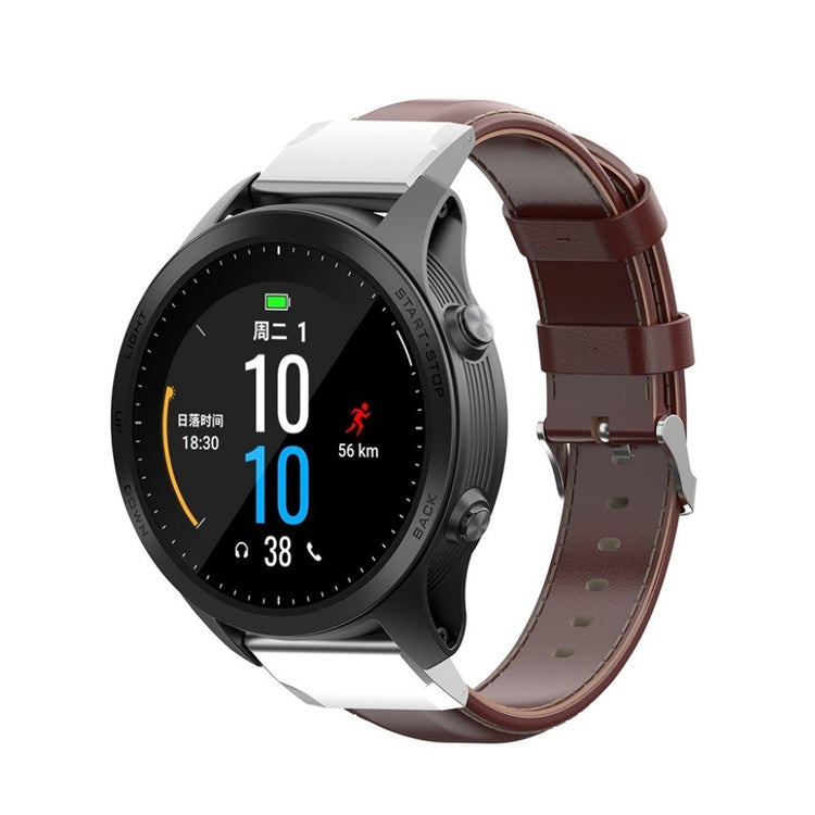 Meget godt Garmin Fenix 6X Pro Ægte læder Rem - Brun#serie_6