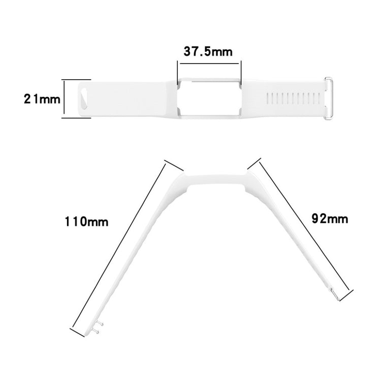 Fortrinligt Polar A370 / Polar A360 Silikone Rem - Hvid#serie_2