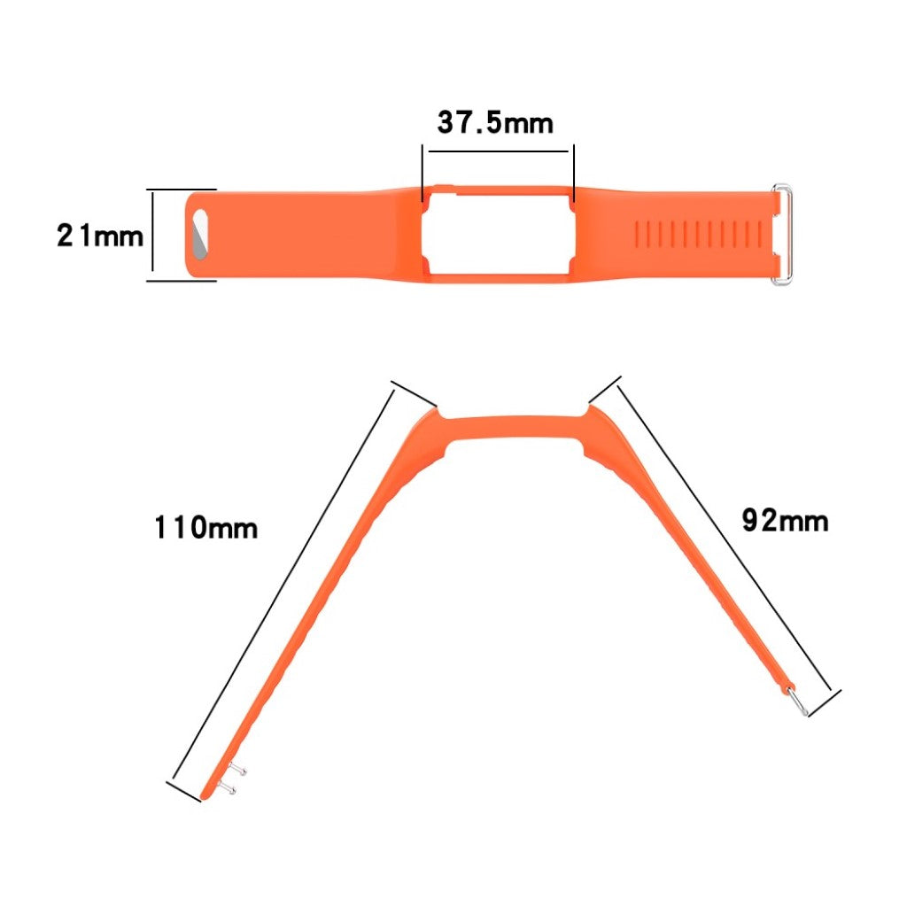 Fortrinligt Polar A370 / Polar A360 Silikone Rem - Orange#serie_3