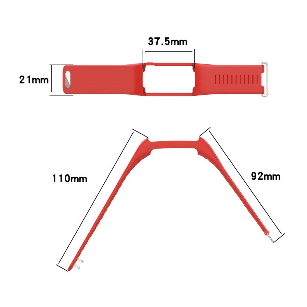 Fortrinligt Polar A370 / Polar A360 Silikone Rem - Rød#serie_4