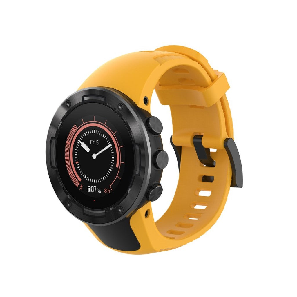 Helt vildt elegant Suunto 5 Silikone Rem - Gul#serie_3