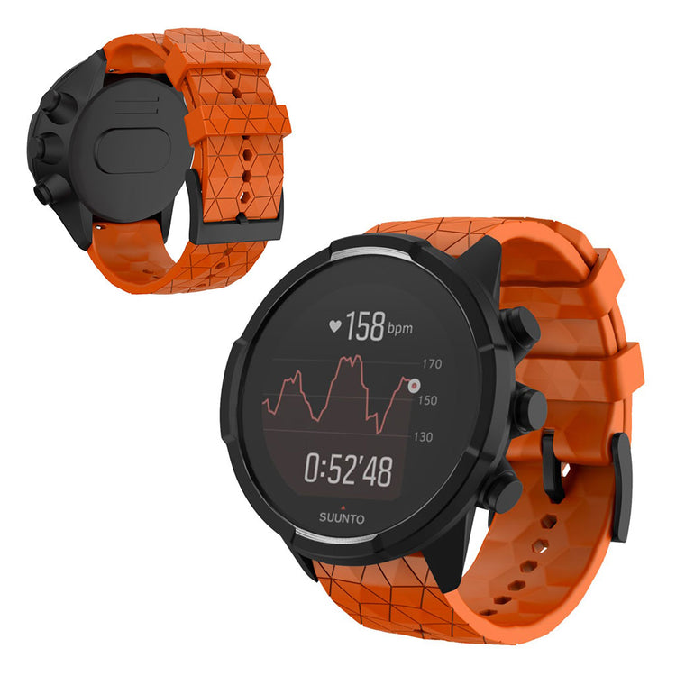 Fint Suunto 9 Baro Silikone Rem - Orange#serie_4