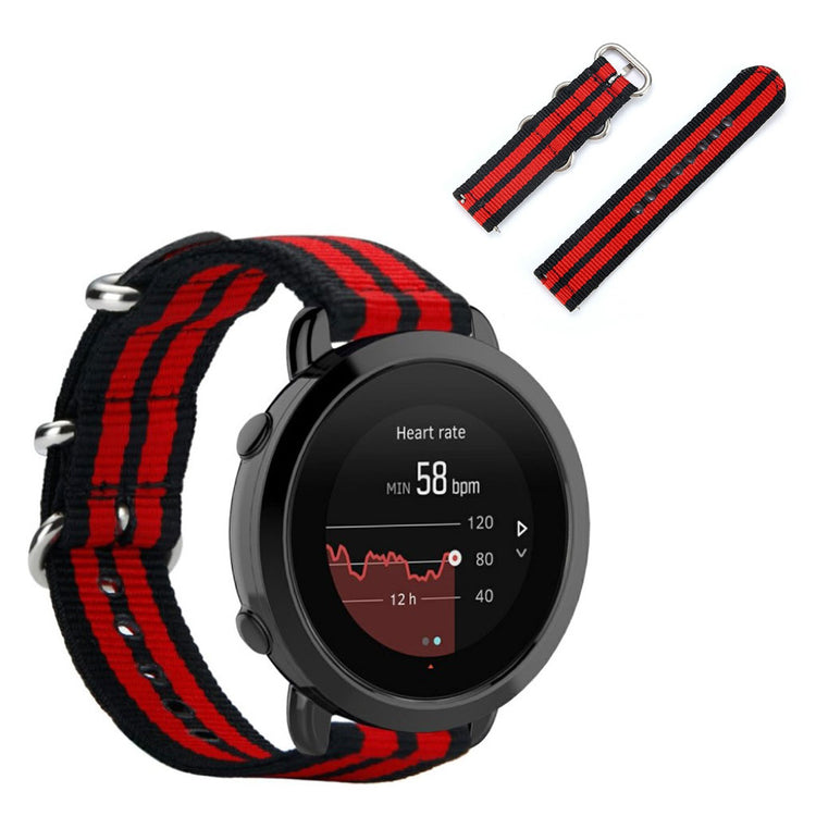 Super nydelig Suunto 3 Nylon Rem - Rød#serie_2