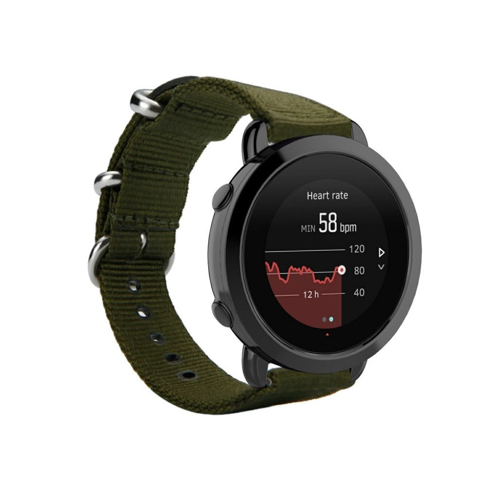 Super nydelig Suunto 3 Nylon Rem - Grøn#serie_5